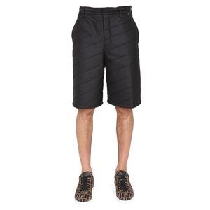FENDI Men's Quilted Padded Bermuda Shorts Men BLACK Pants